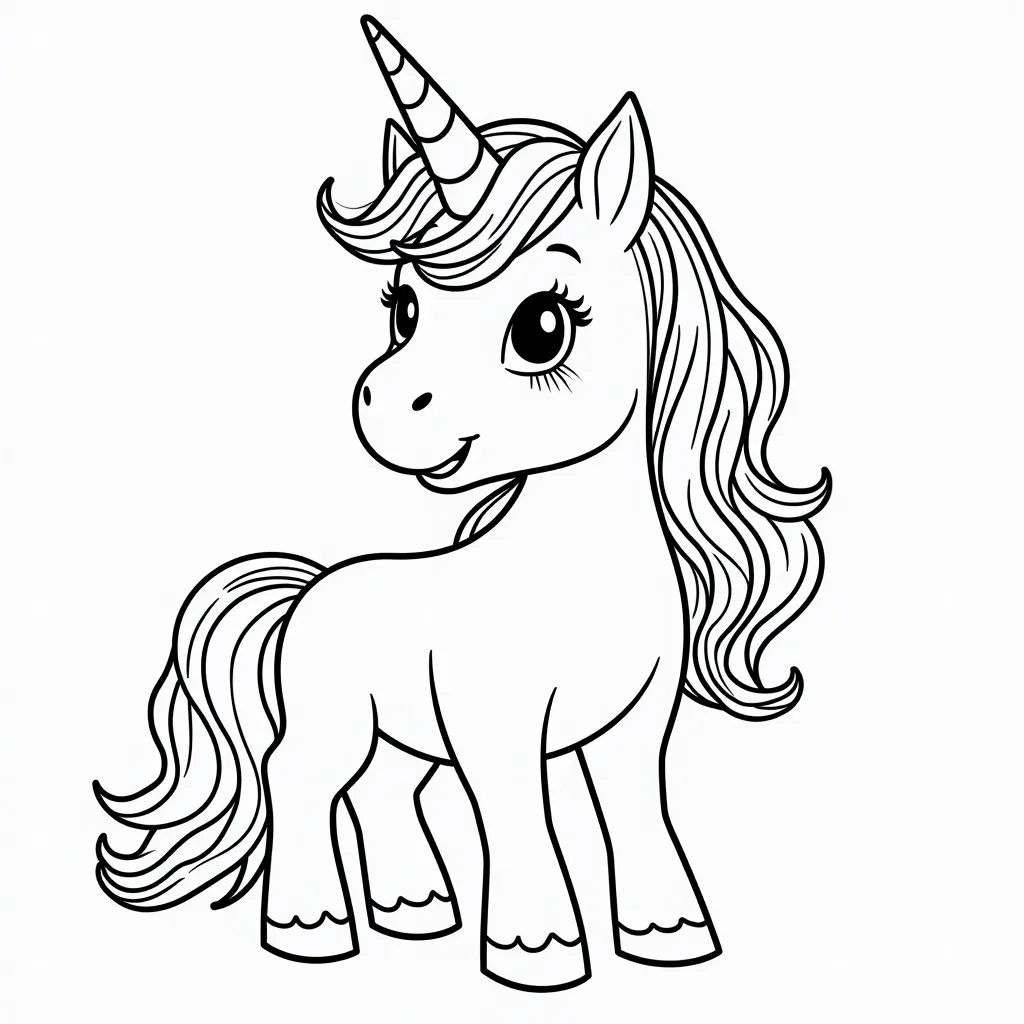 cute unicorn coloring pages