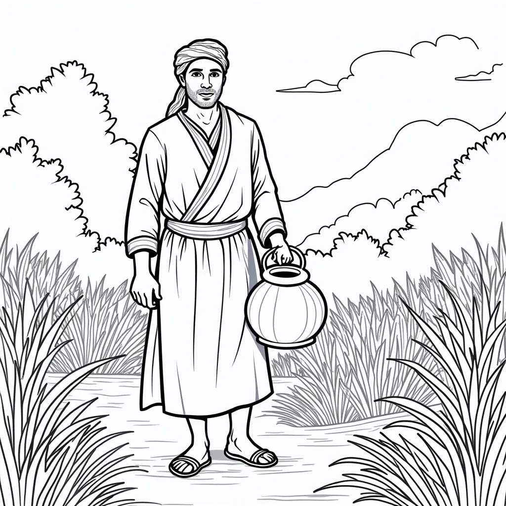 سقي الحديقة بجرة