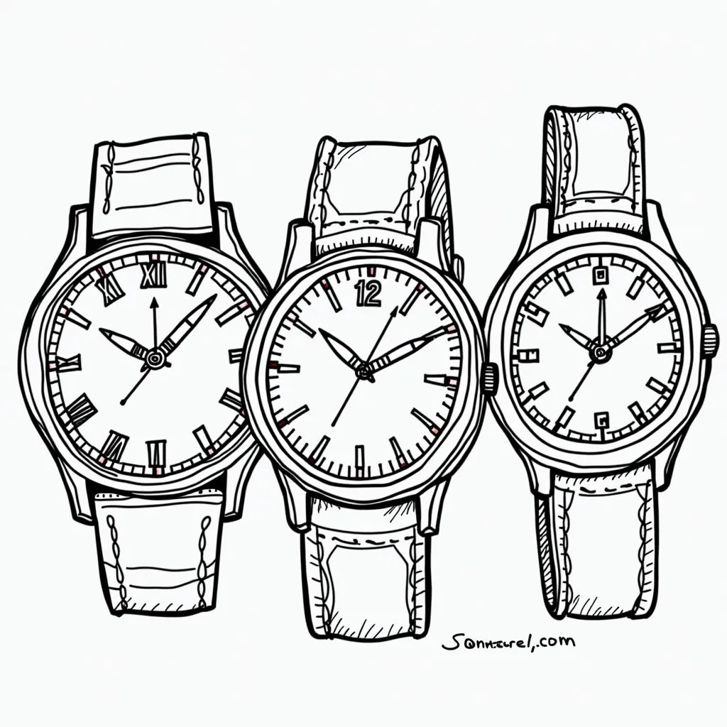 some watches coloring pages