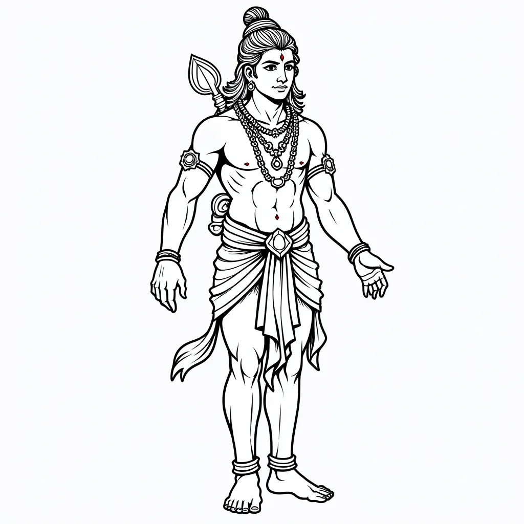 lord hanuman coloring pages