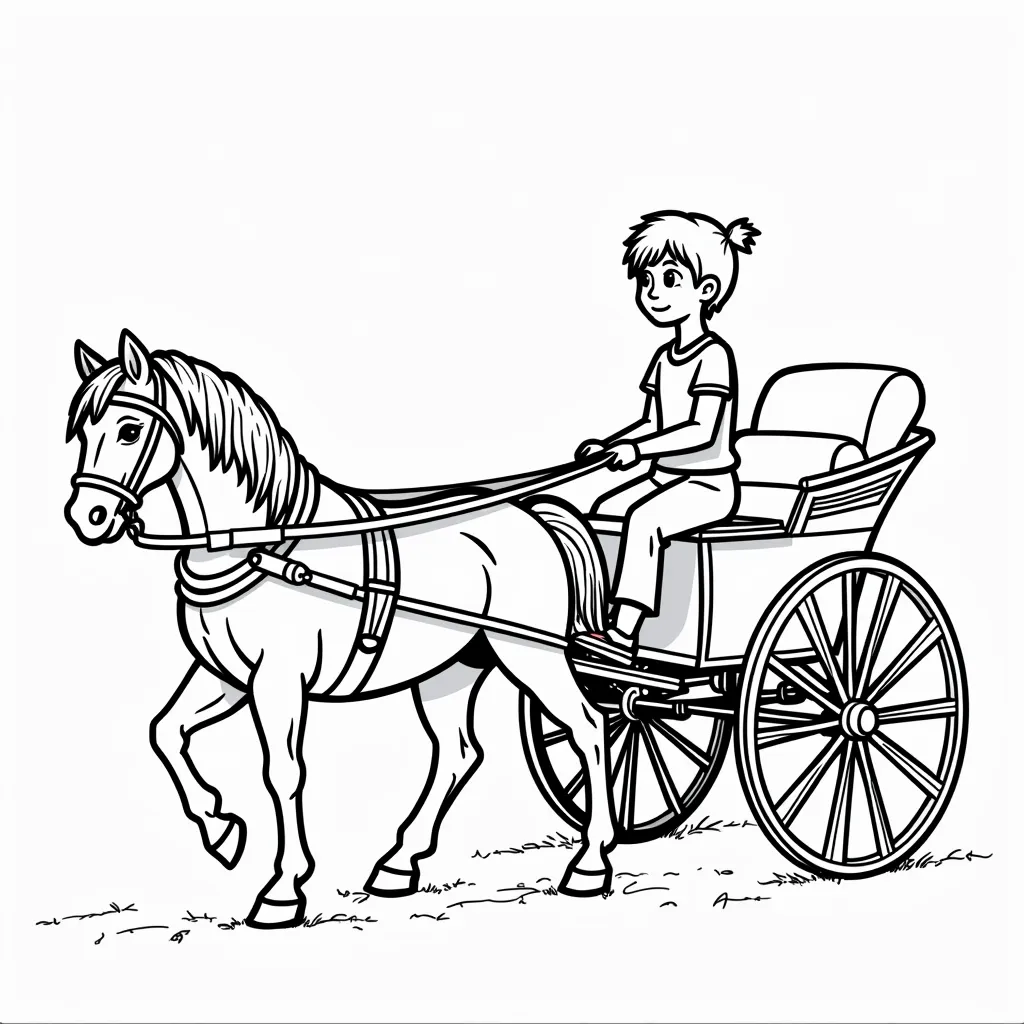 车驰马骤 Páginas para Colorear