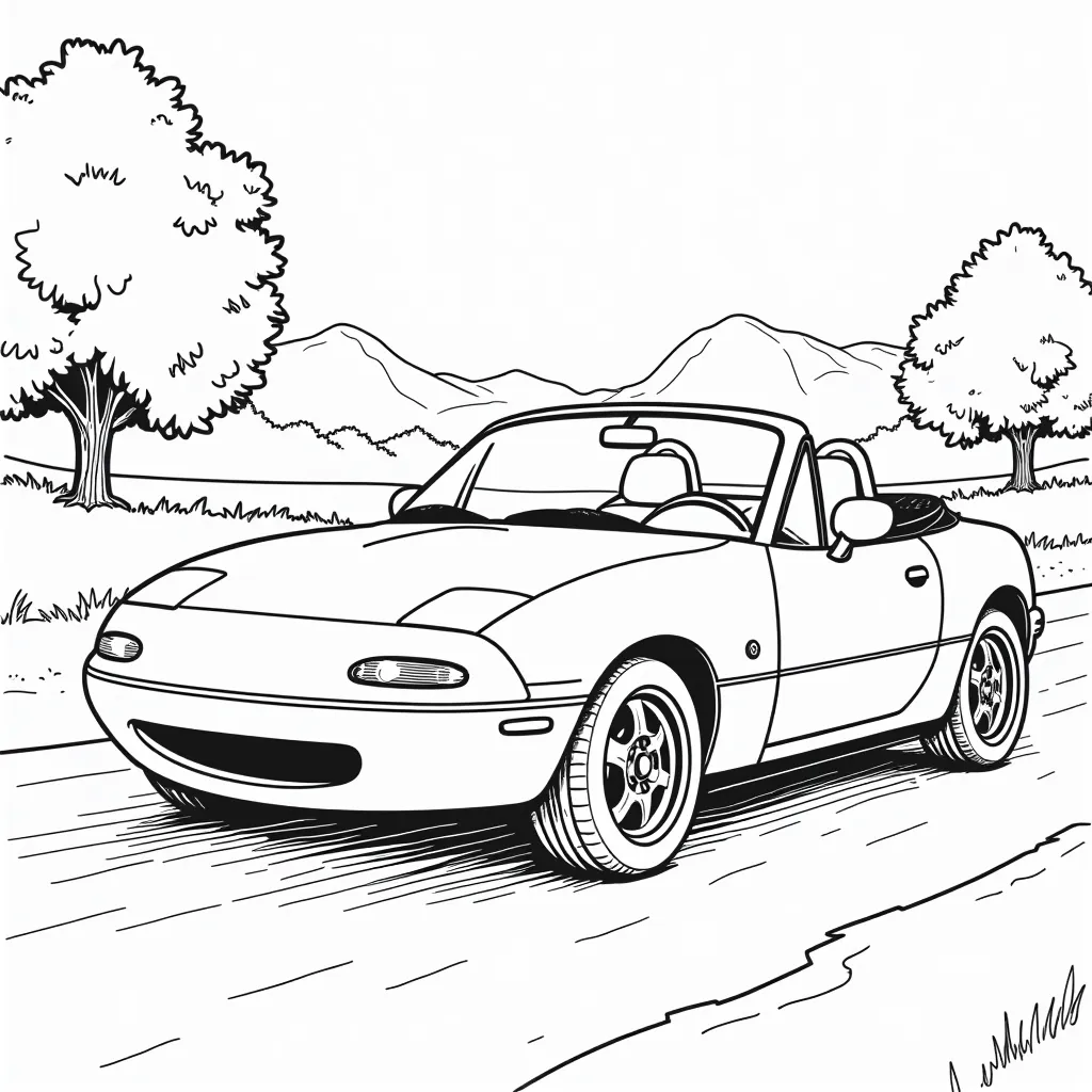 Mazda Miata  Páginas para Colorear