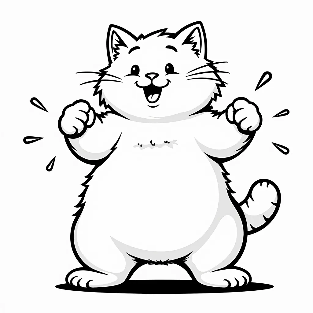 生成一个胖猫和科比打架的视频 صفحات التلوين