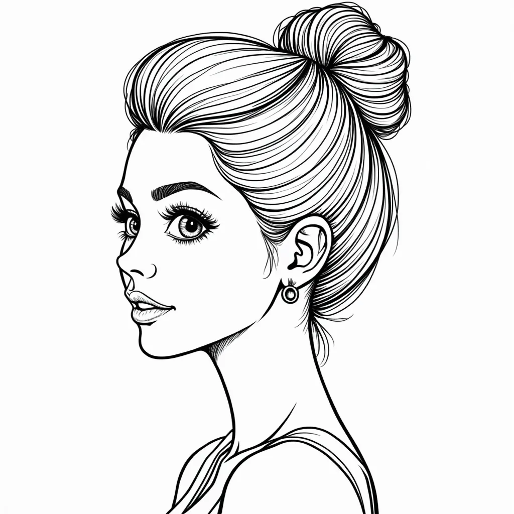bimbo sporting huge JJJcup breasts with tall beehive hairstyle صفحات التلوين