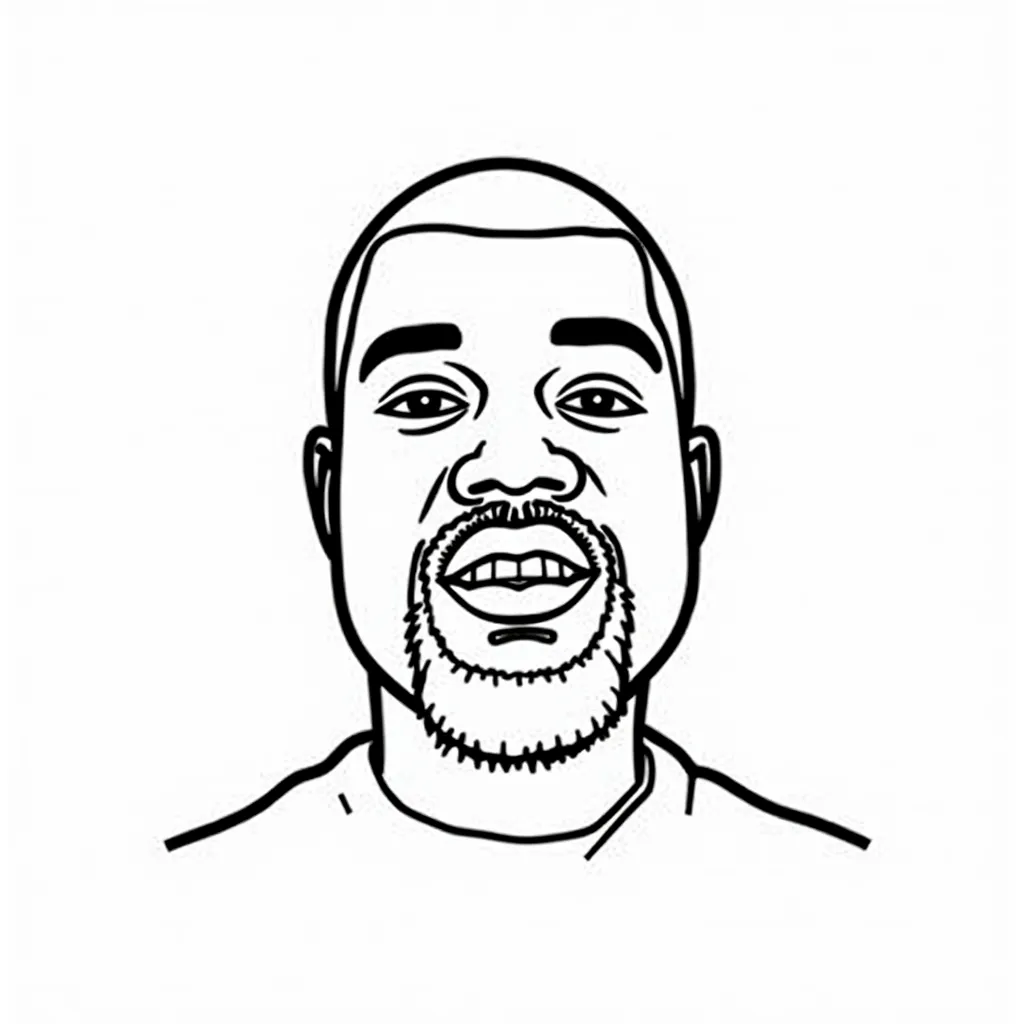 kanye west brap صفحات التلوين