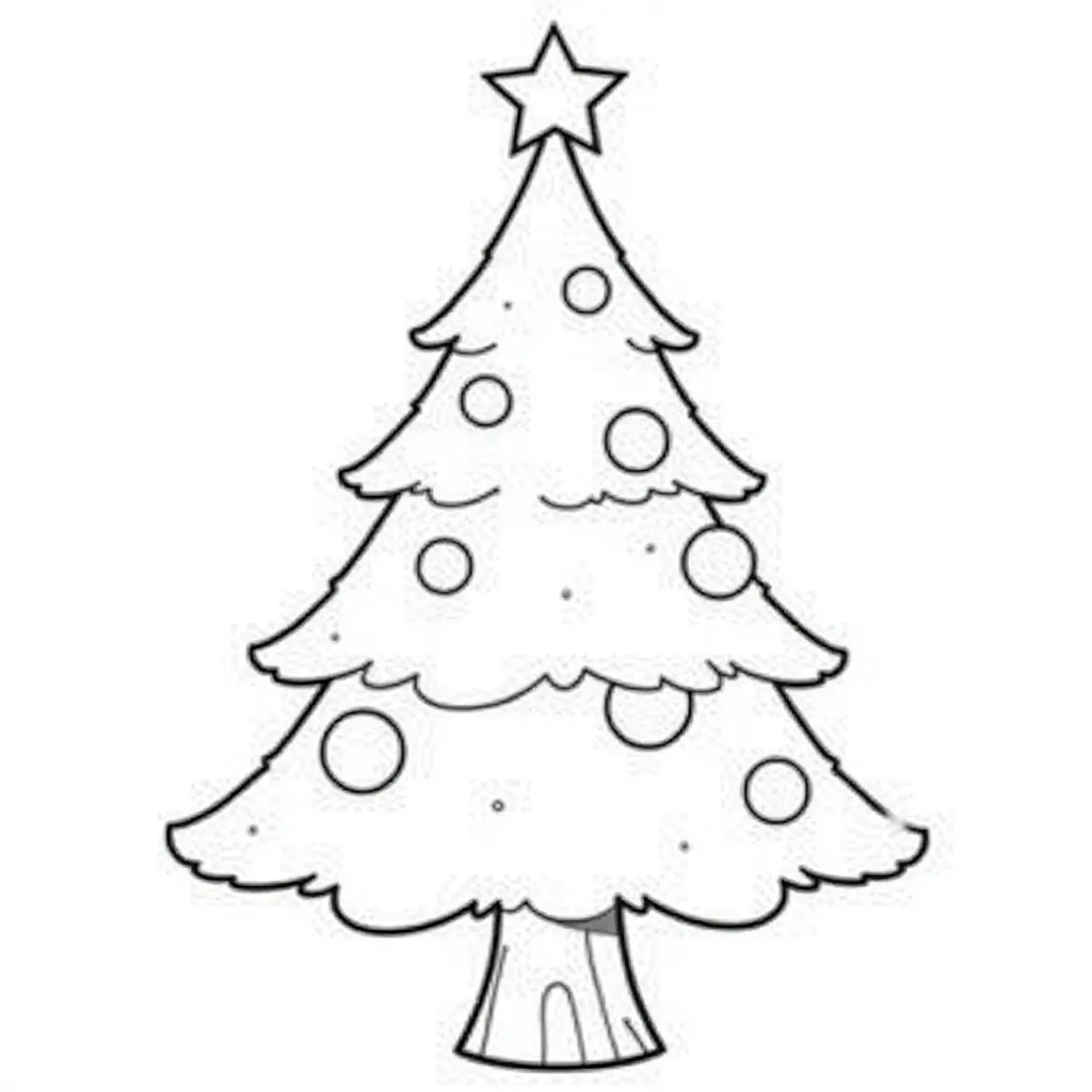 christmas tree صفحات التلوين