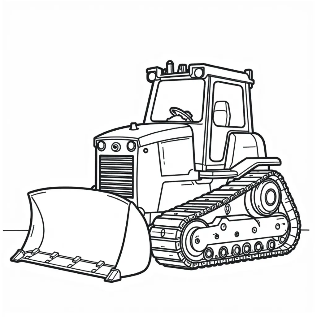 bulldozer صفحات التلوين
