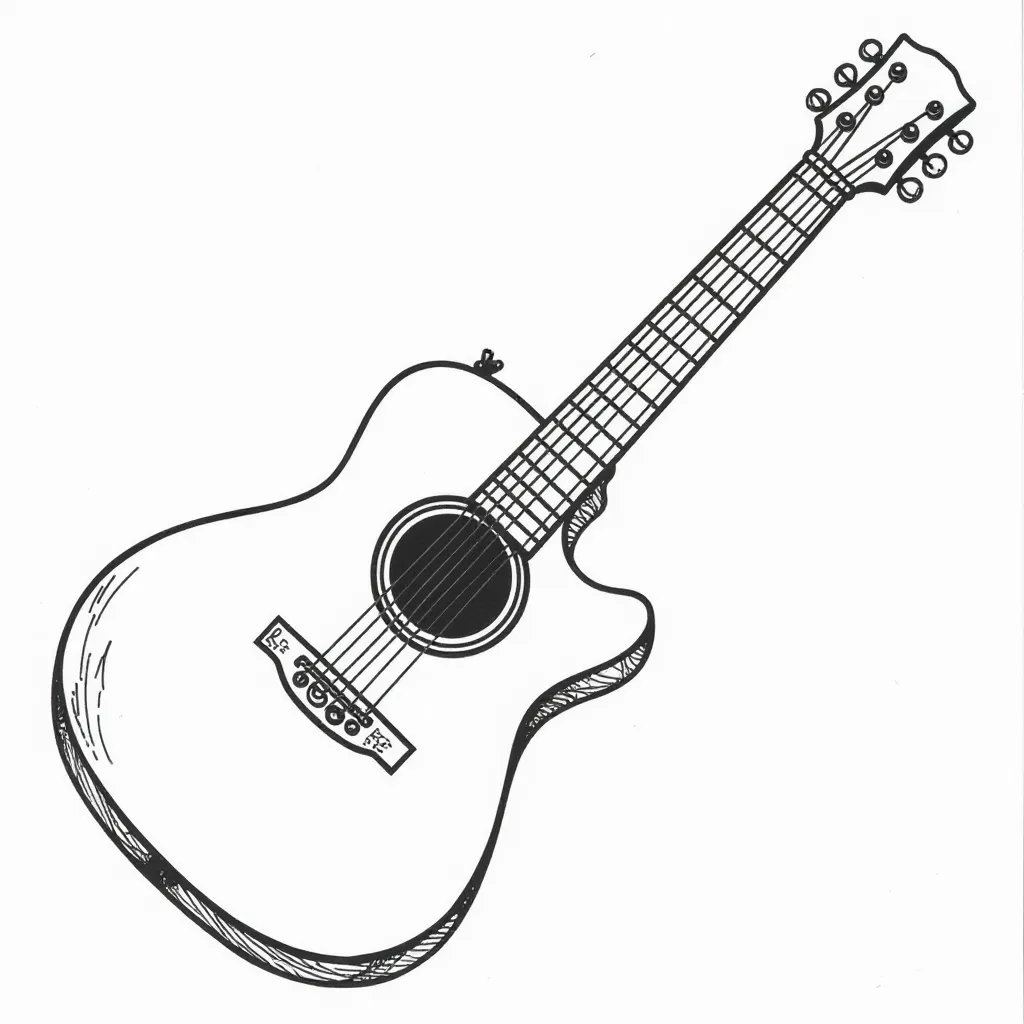 guitar صفحات التلوين