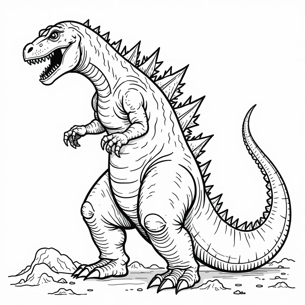 godzilla صفحات التلوين