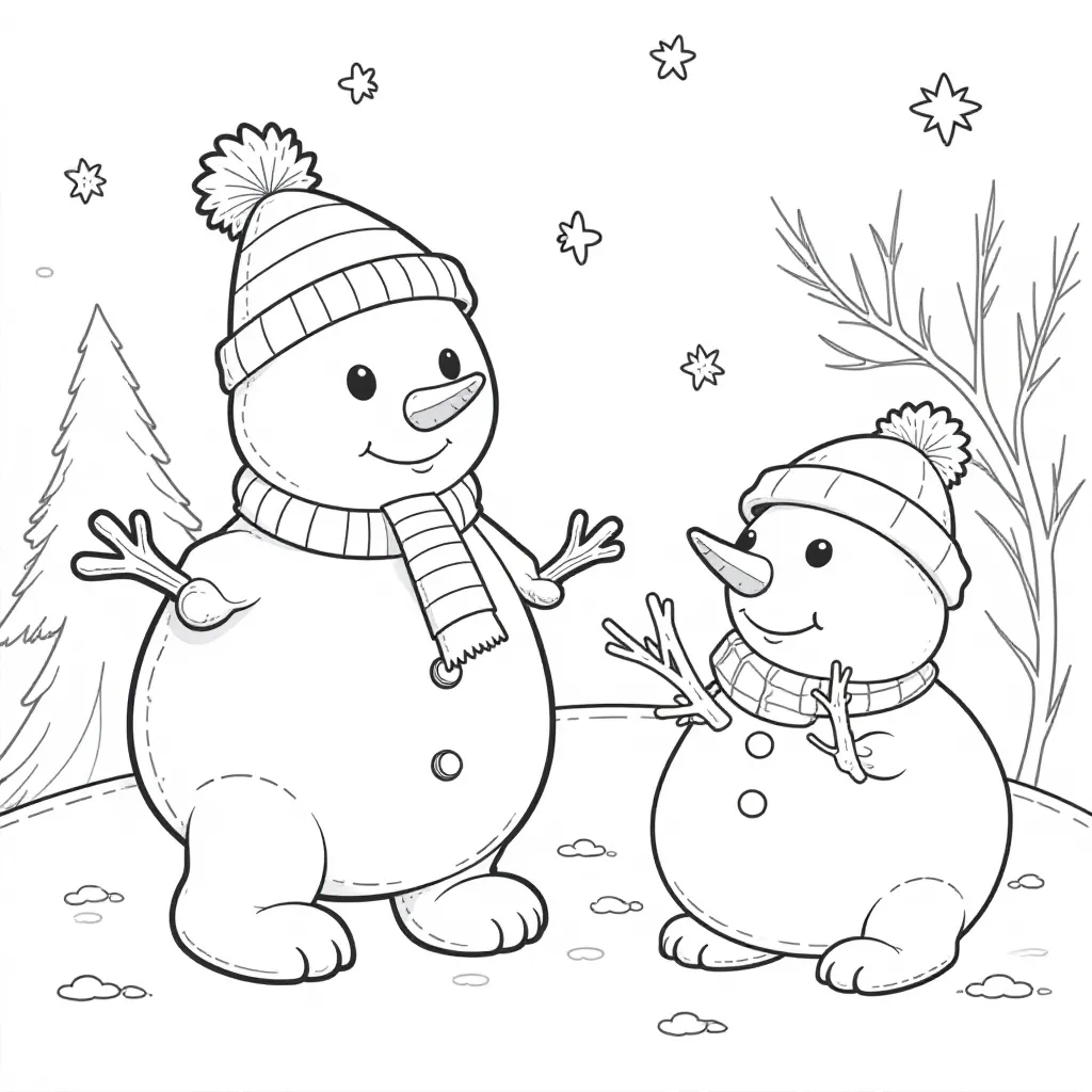 winter صفحات التلوين