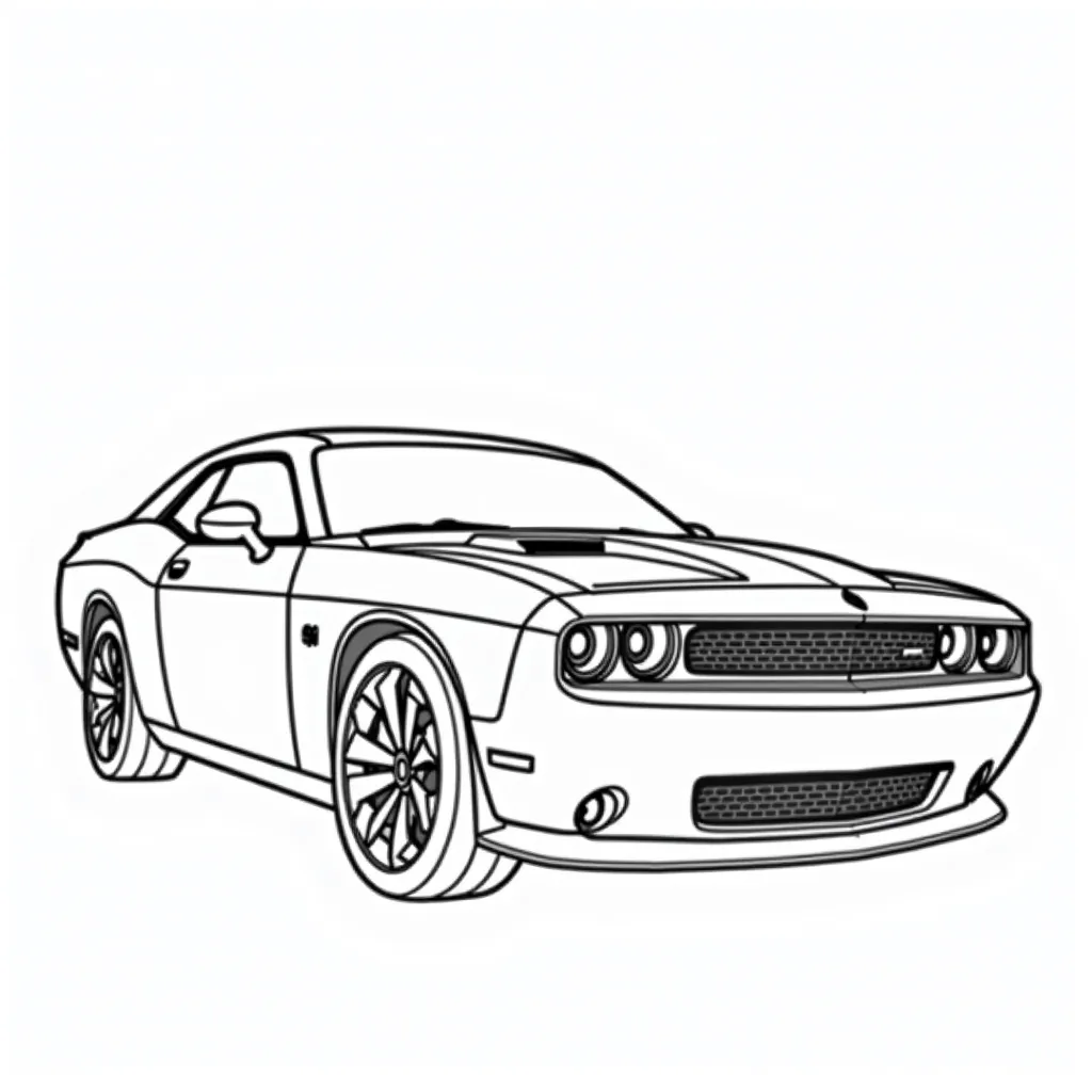 dodge charger coloring pages