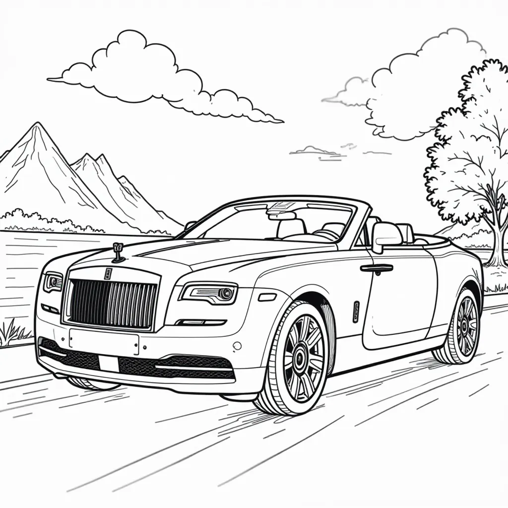 rolls royce Dawn صفحات التلوين