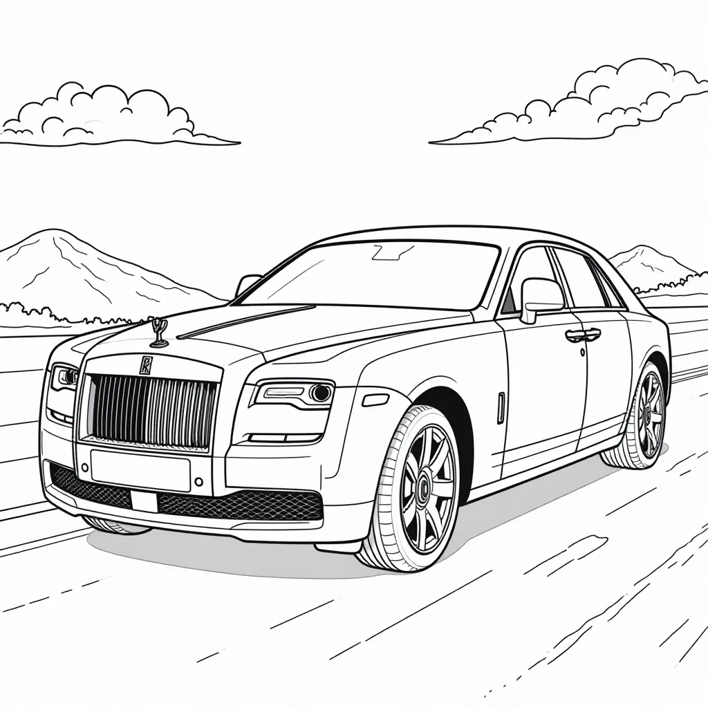 rolls royce Ghost صفحات التلوين
