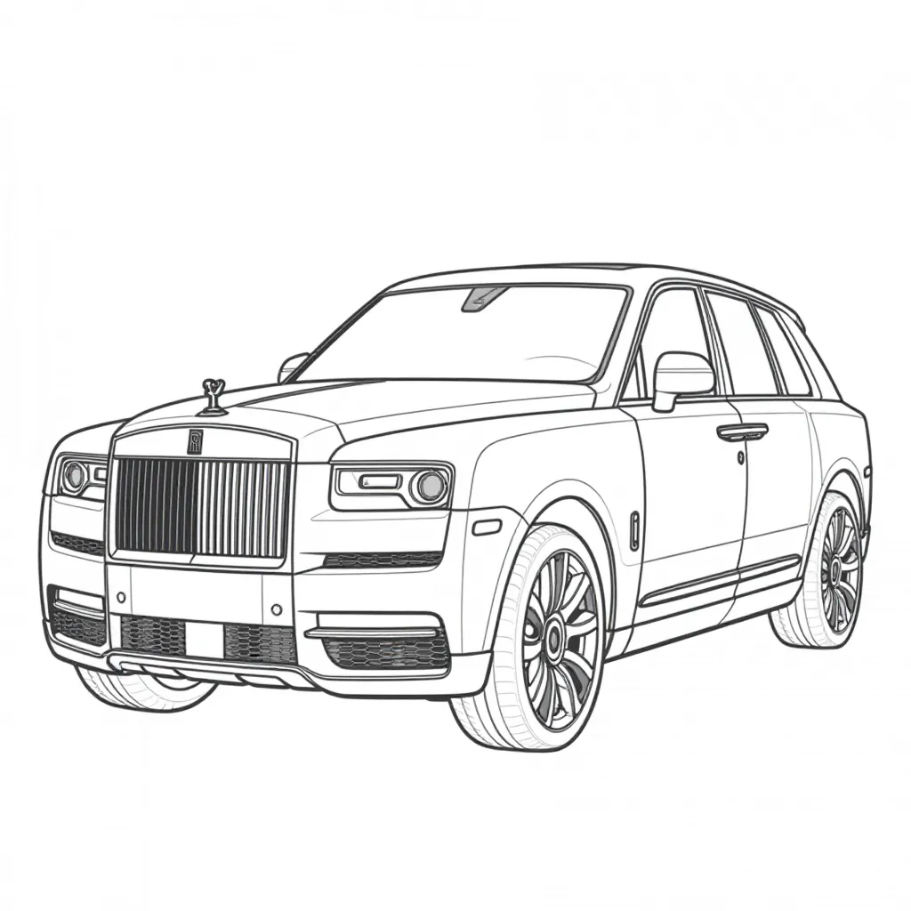 rolls royce Cullinan صفحات التلوين