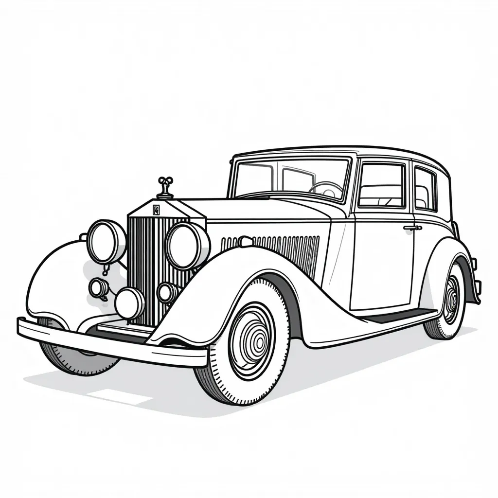 rolls royce Silver Ghost صفحات التلوين