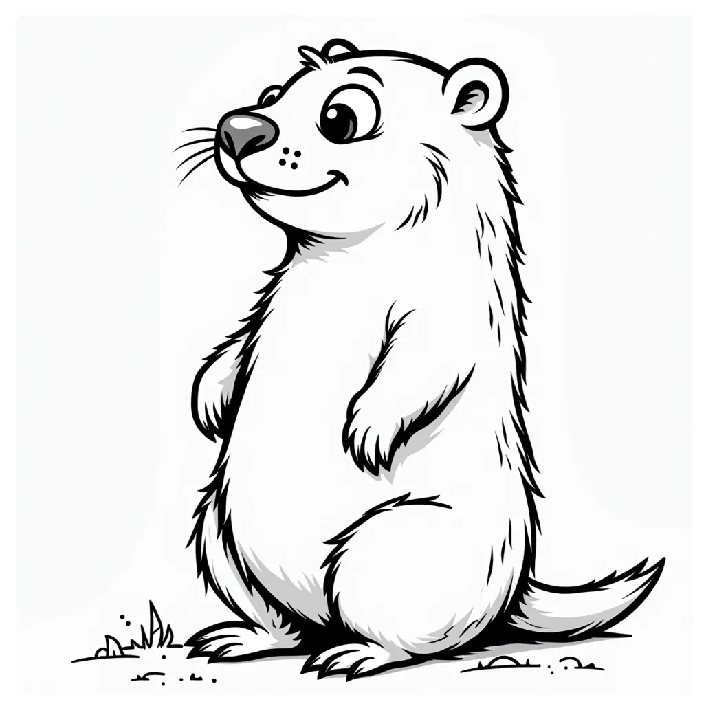 Groundhogapps ai agent logo for a company which professionally builds app for mining industry coloring pages