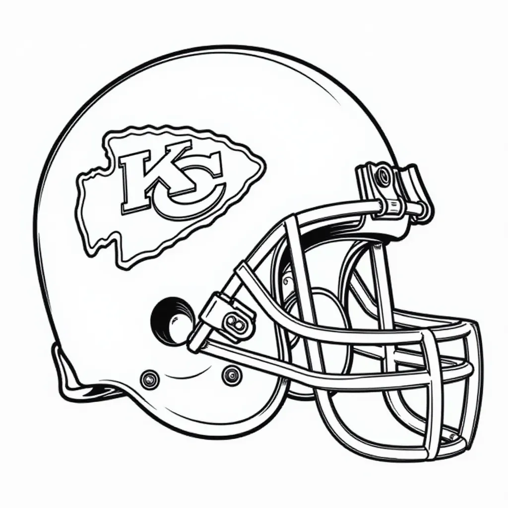 Chiefs Helmet HD صفحات التلوين