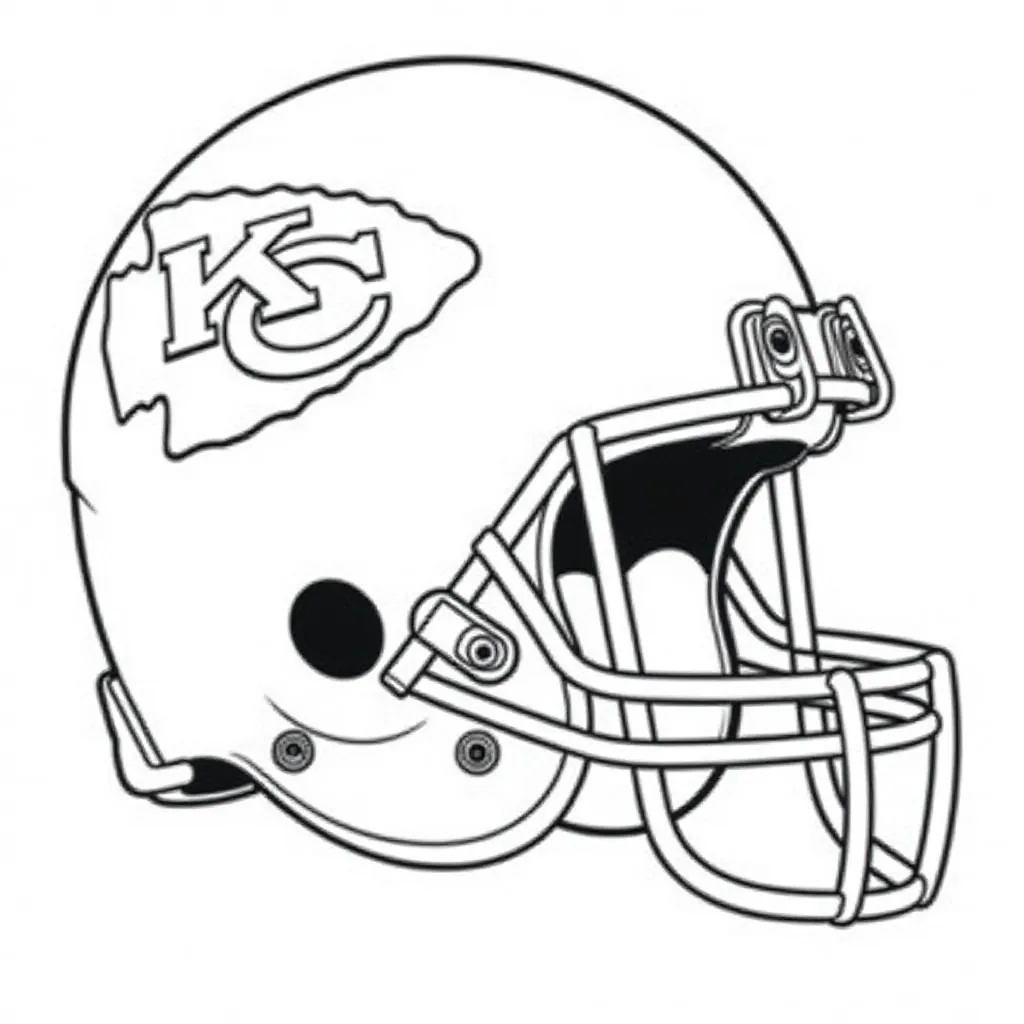 Chiefs Helmet Patrick Mahomes HD صفحات التلوين