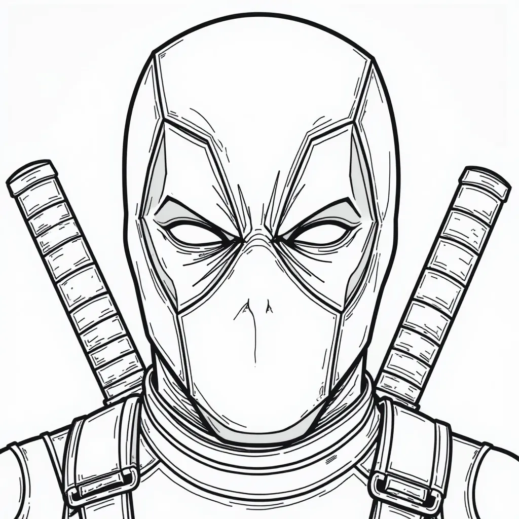 Deadpool Mask HD صفحات التلوين