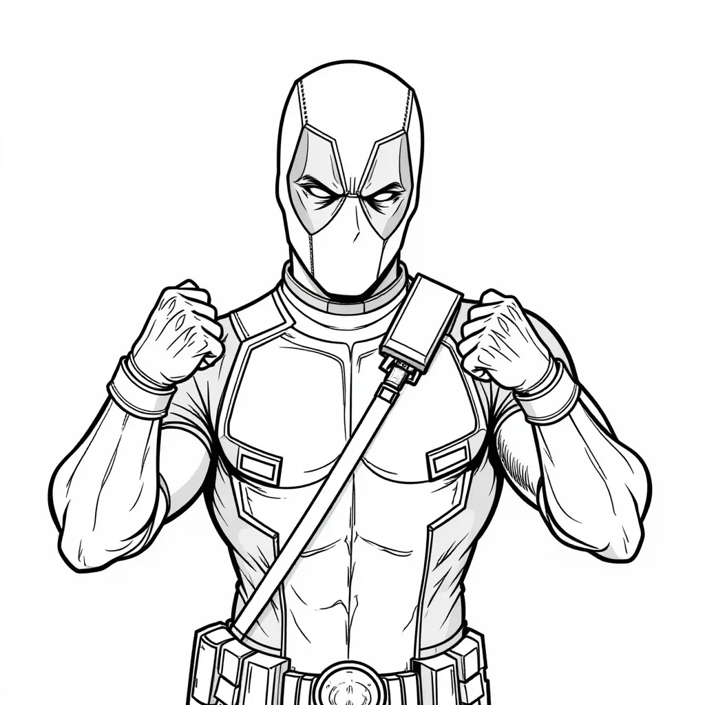 Deadpool Comic Style HD صفحات التلوين