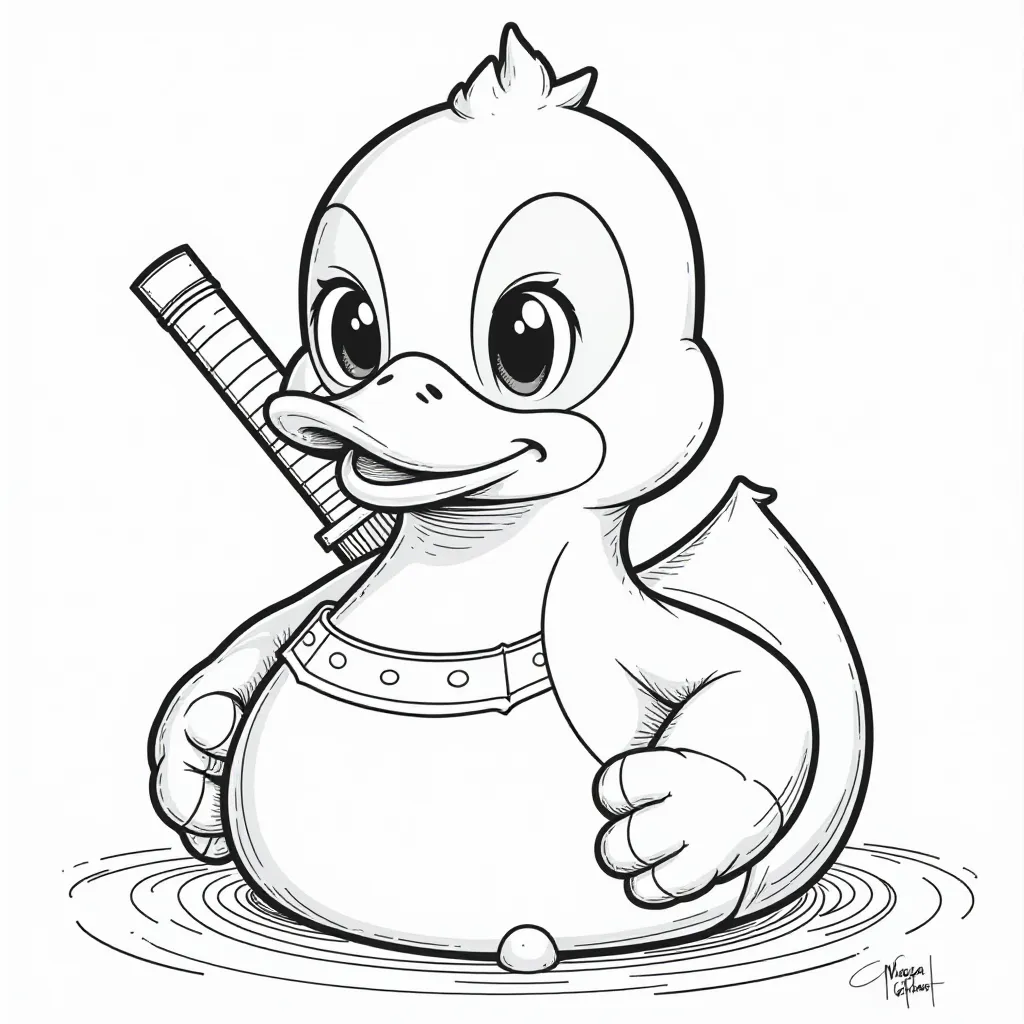Deadpool with Rubber Duck Pose HD صفحات التلوين