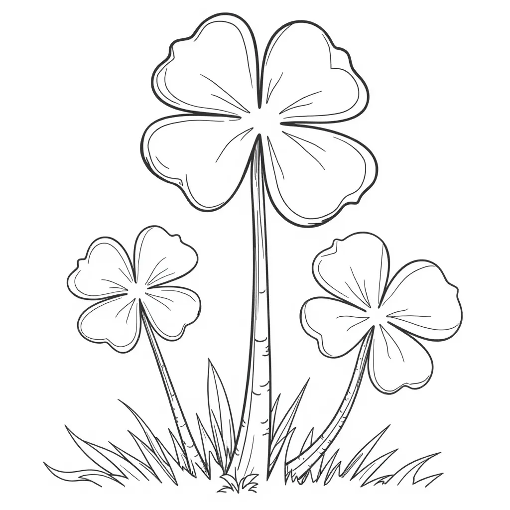 Cluster of Shamrocks HD صفحات التلوين