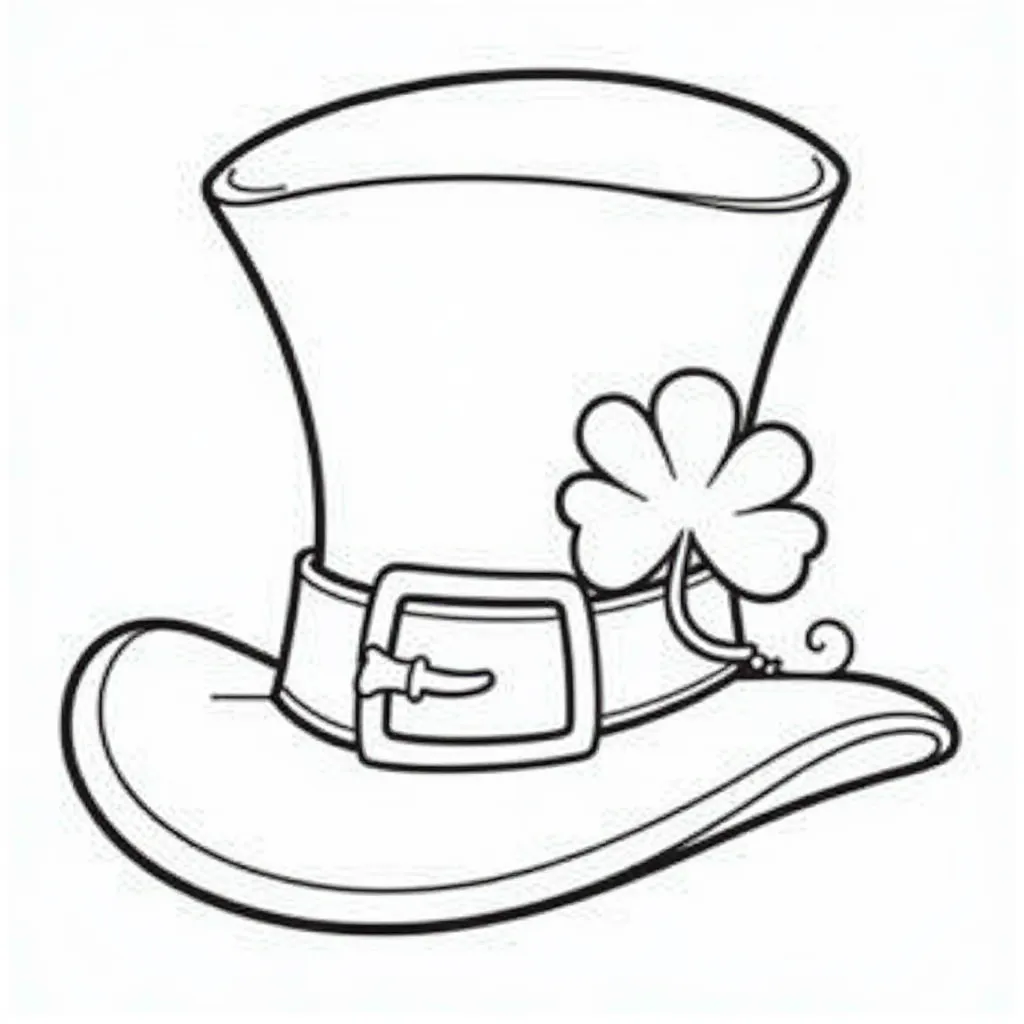 Shamrock and Hat HD صفحات التلوين