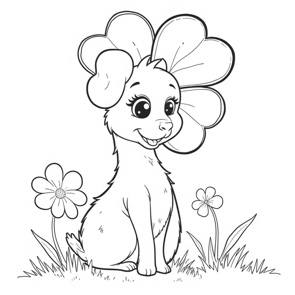 Shamrock and Animals  HD صفحات التلوين