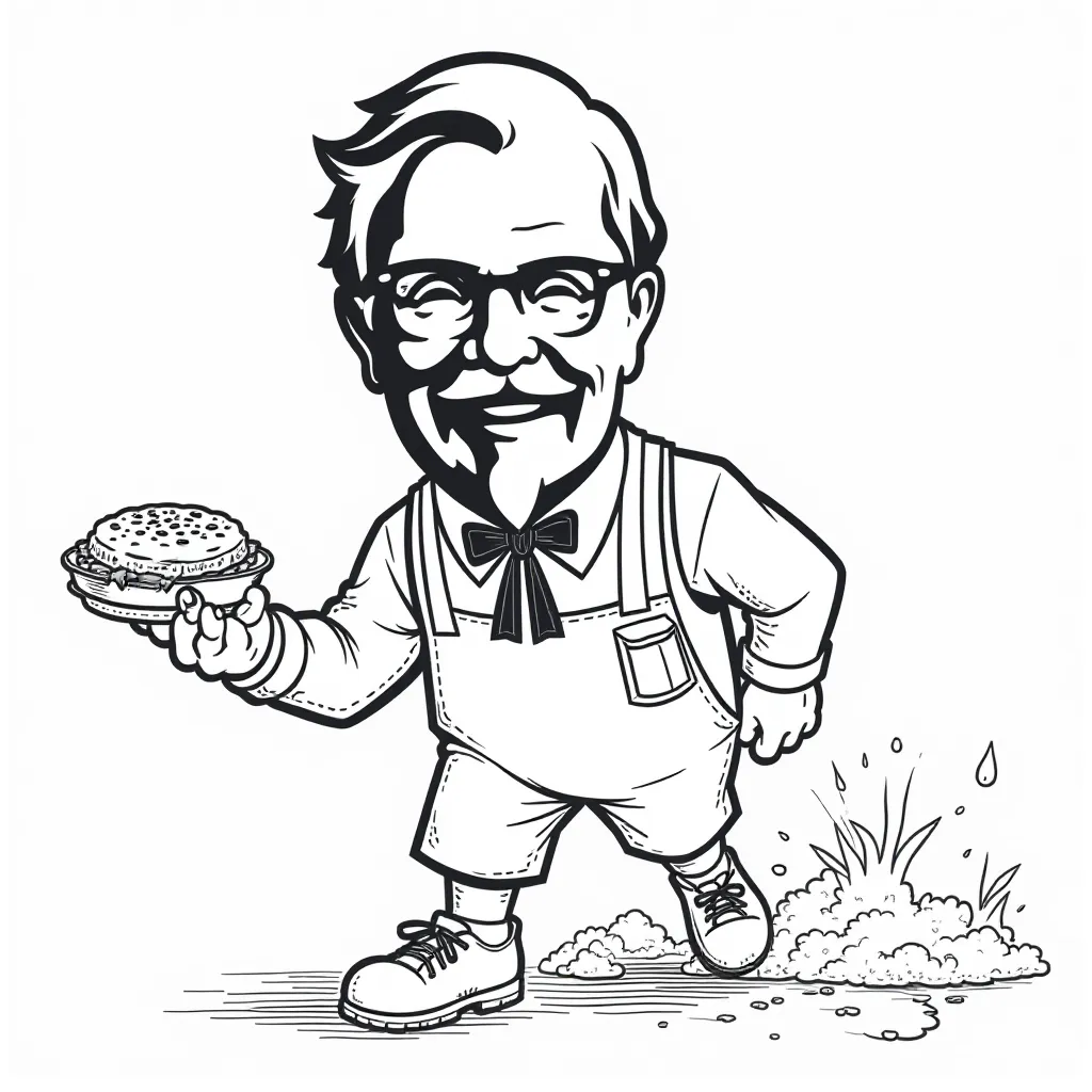 KFC Fried Chicken HD صفحات التلوين