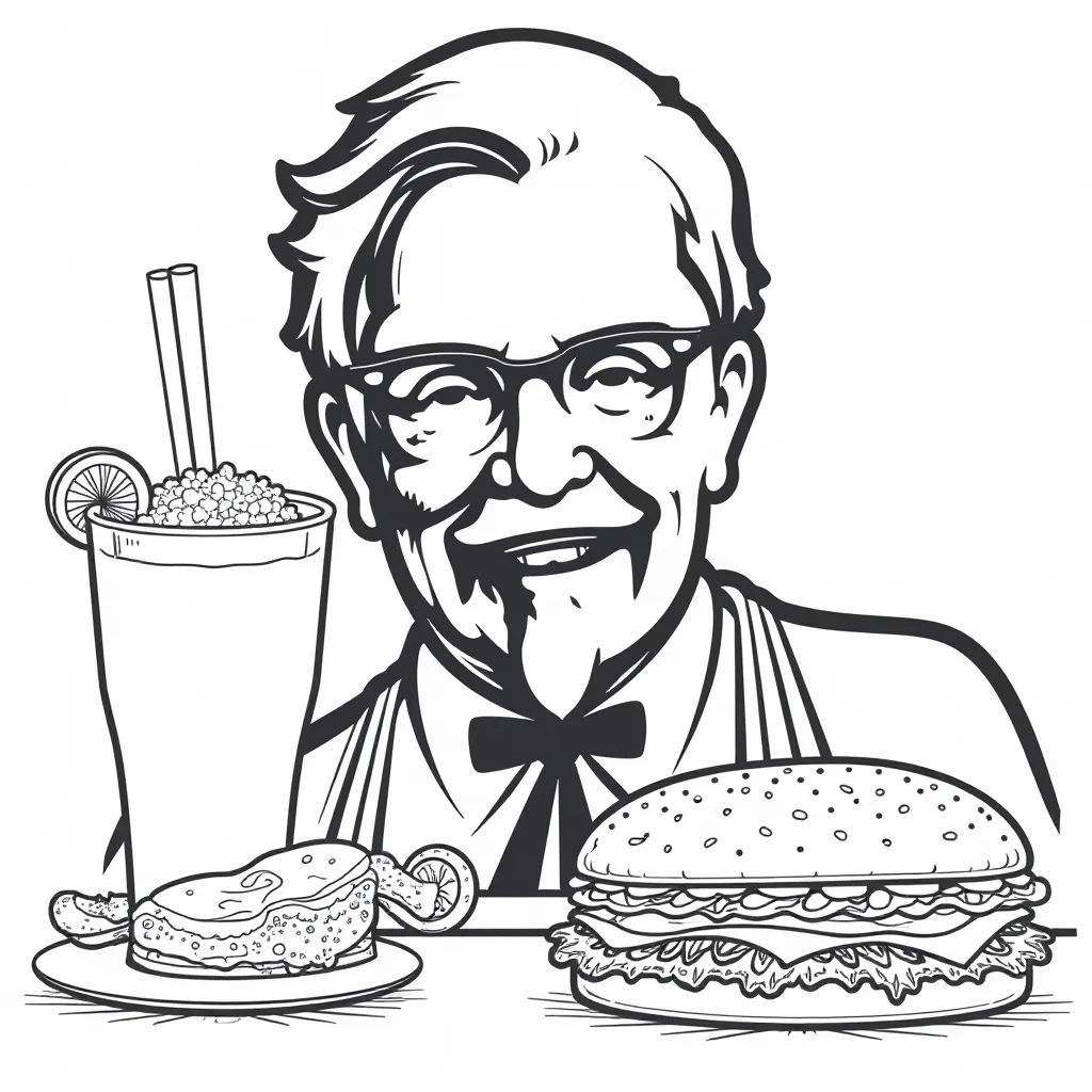KFC Family Meal HD صفحات التلوين