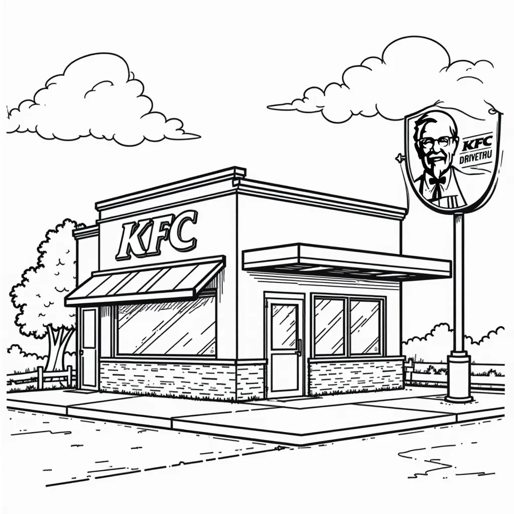 KFC DriveThru HD صفحات التلوين