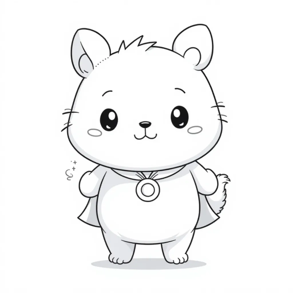 Superhero Pompompurin صفحات التلوين