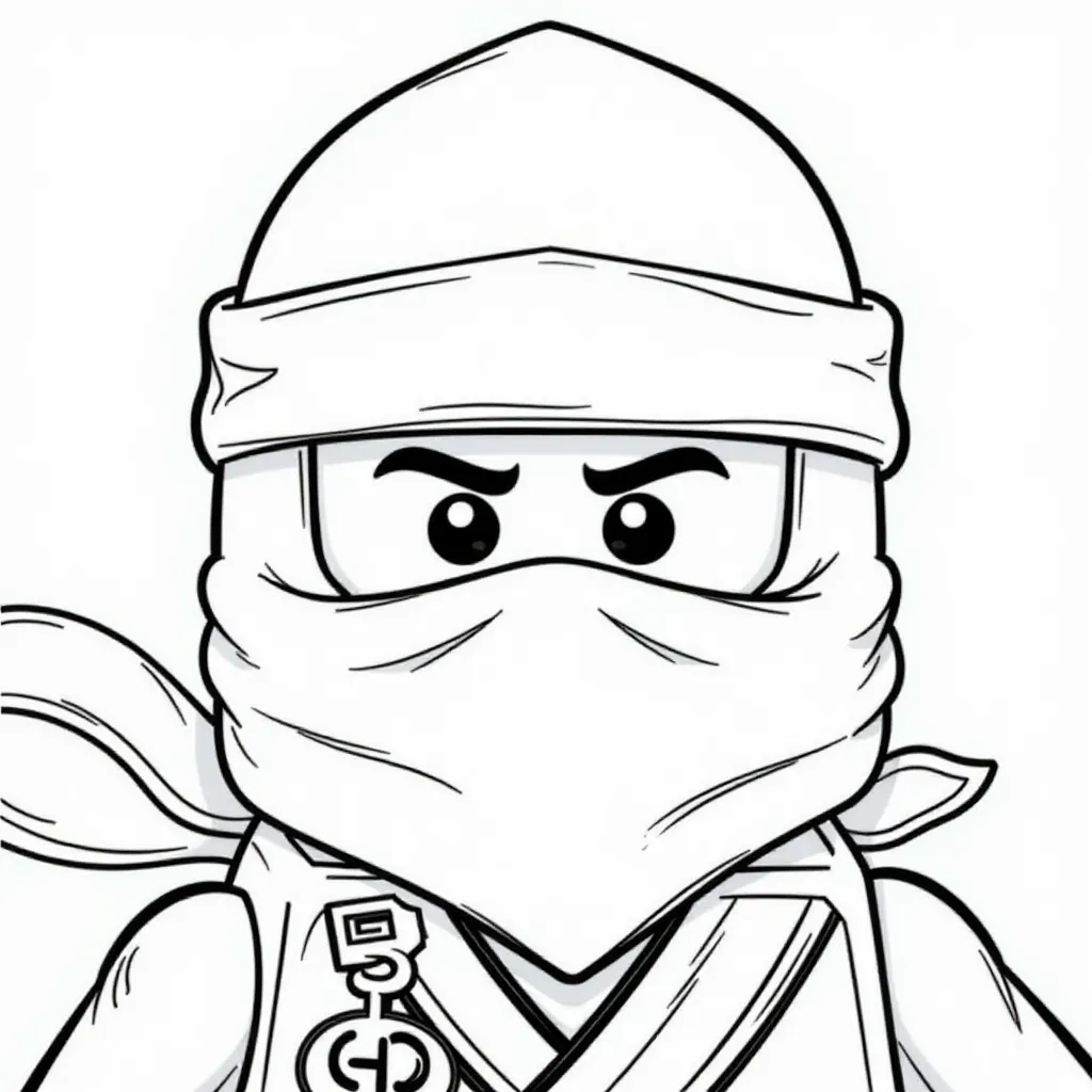Ninjago Character Faces صفحات التلوين