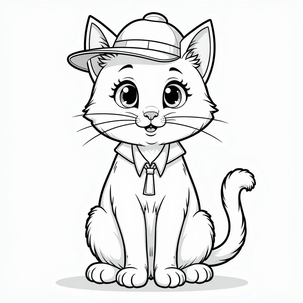 Cozy Cat Detective Crime صفحات التلوين