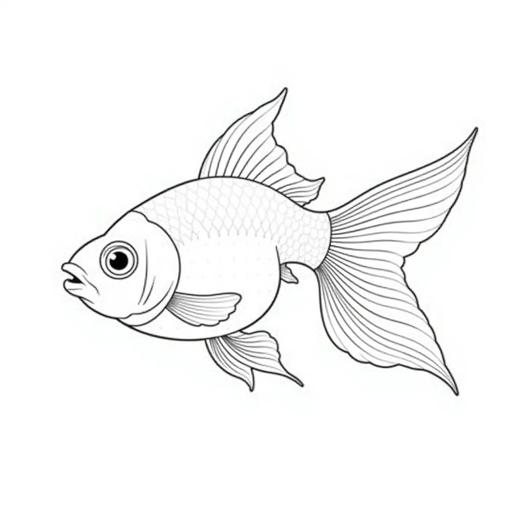 Goldfish Páginas para Colorear