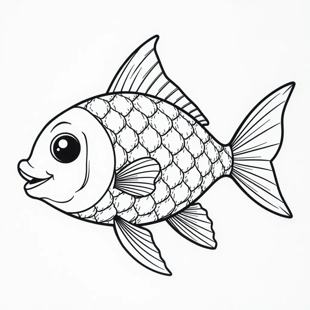 Geometric Fish صفحات التلوين
