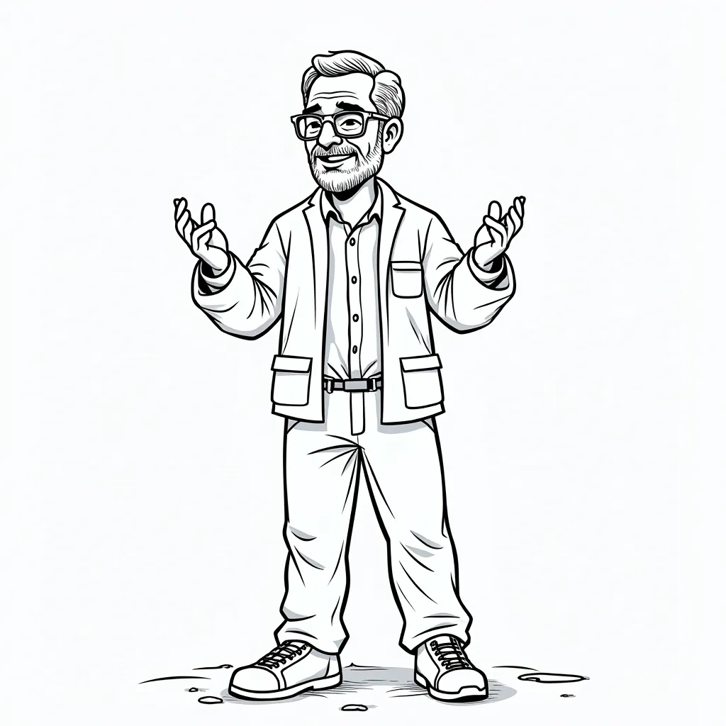 Blind man giving direction coloring pages