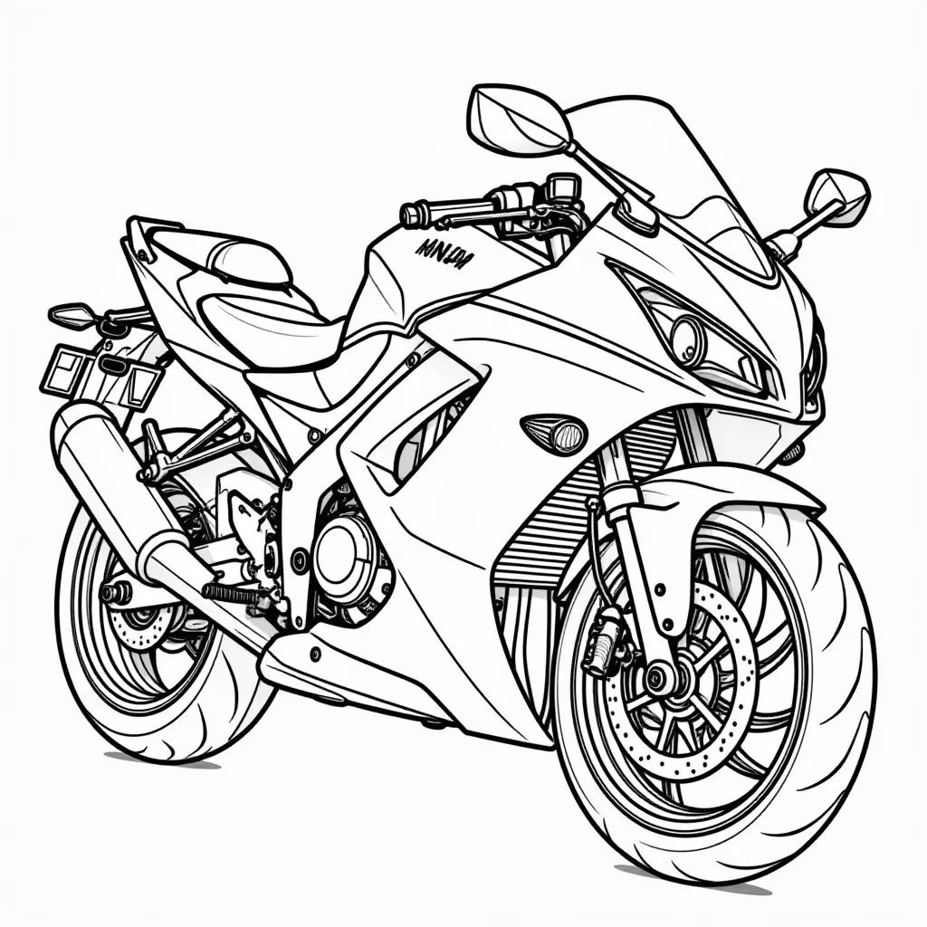 Kawasaki NINJA 500 صفحات التلوين