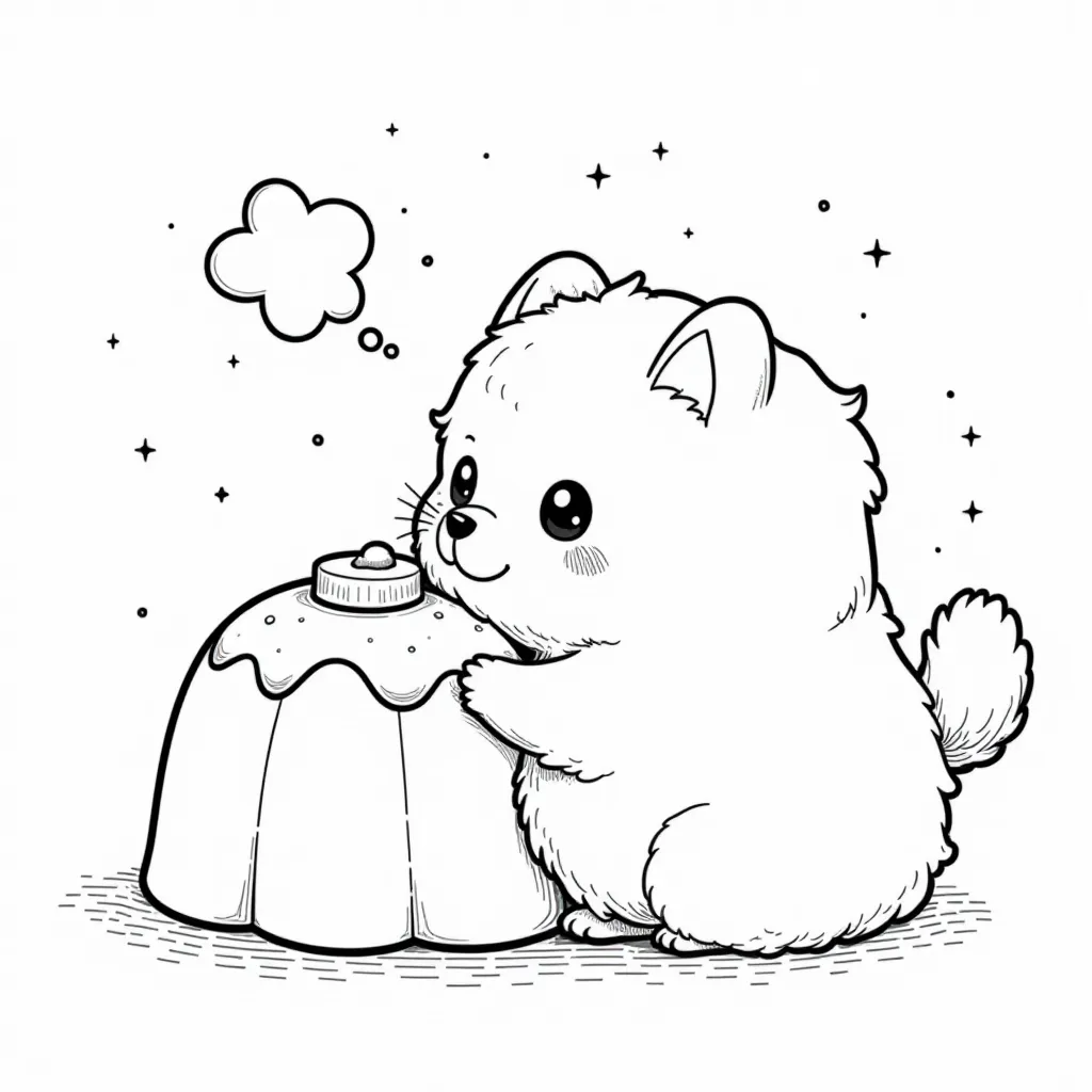 PomPomPurin dreaming of pudding HD صفحات التلوين