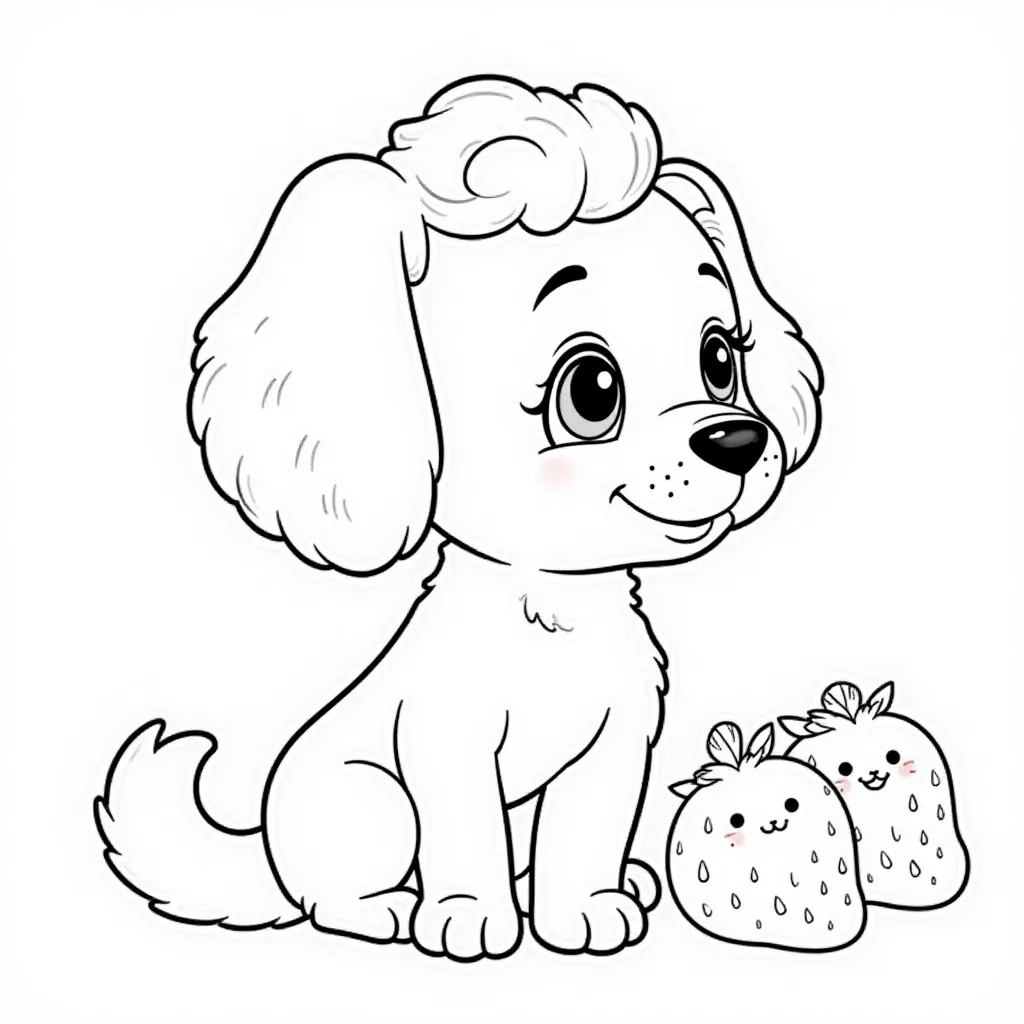 Strawberry Shortcake and pets  HD صفحات التلوين