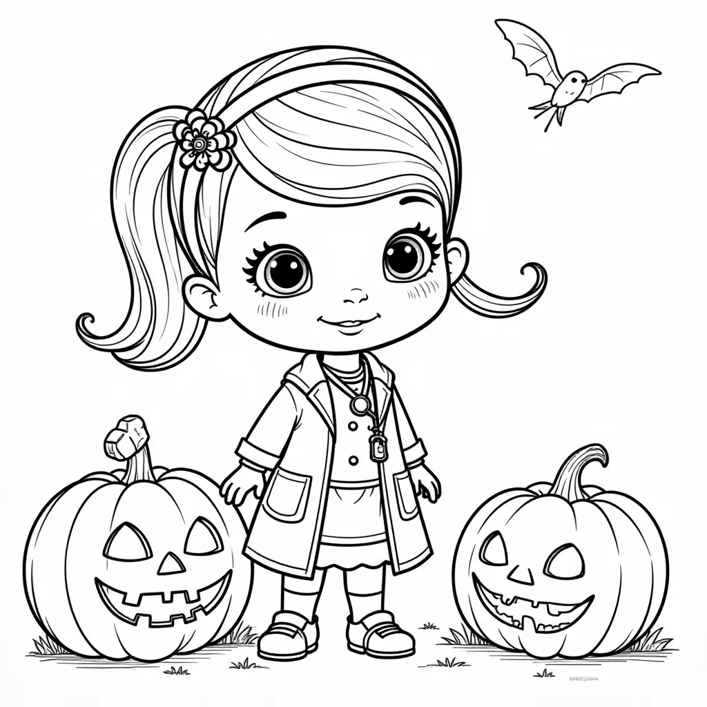 Doc McStuffins Halloween HD صفحات التلوين