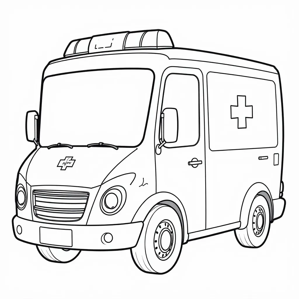 Doc McStuffins and ambulance  HD صفحات التلوين