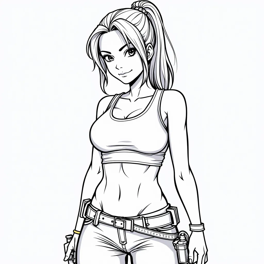 Hentai Lara Croft coloring pages