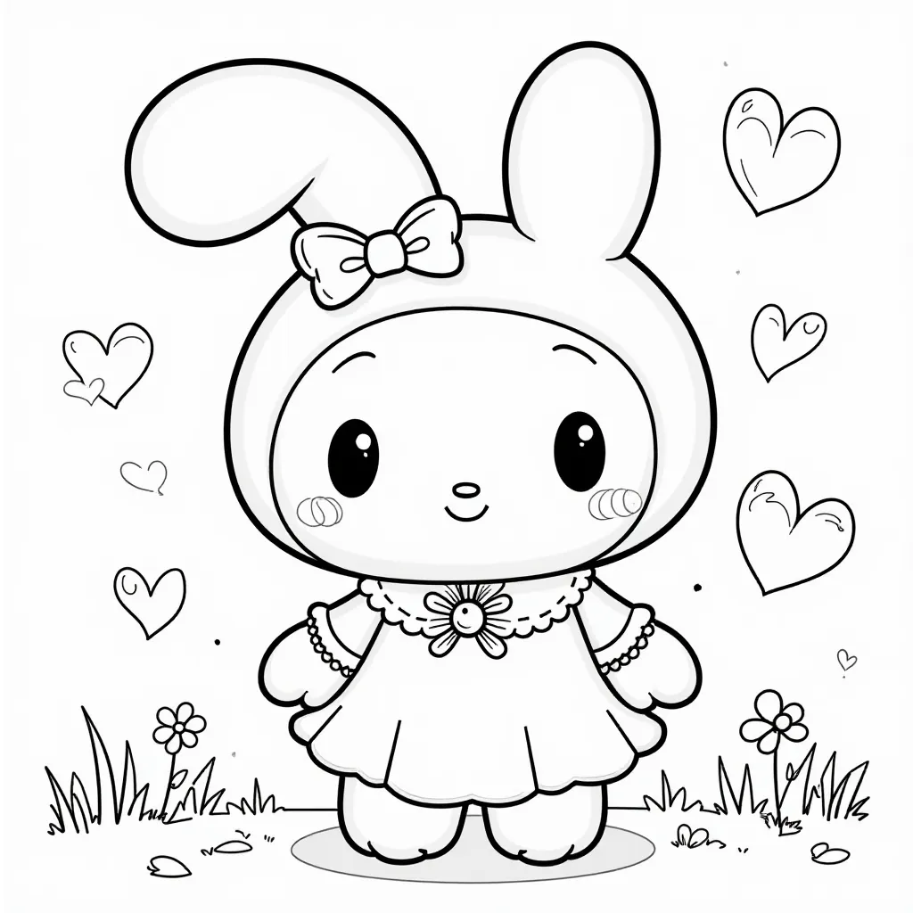 My Melody spring HD صفحات التلوين