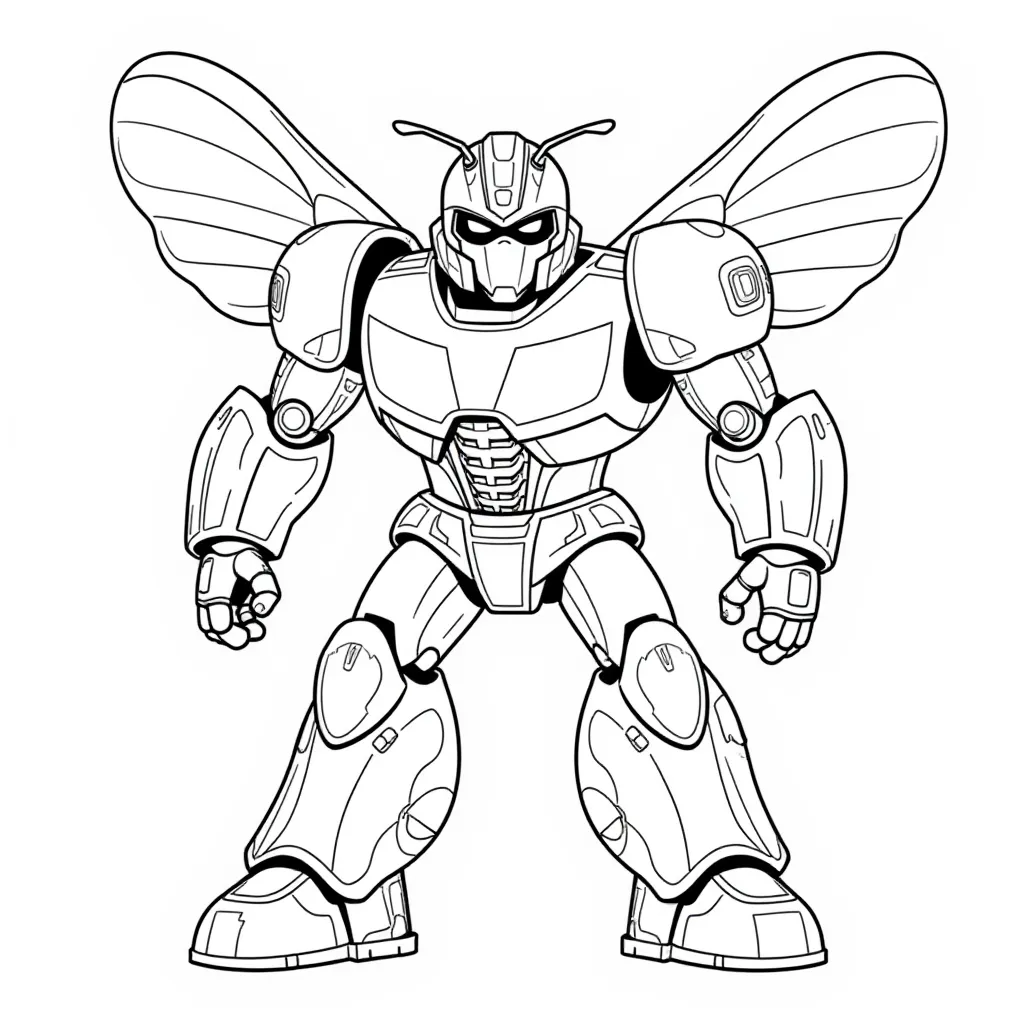 Bumblebee action pose صفحات التلوين