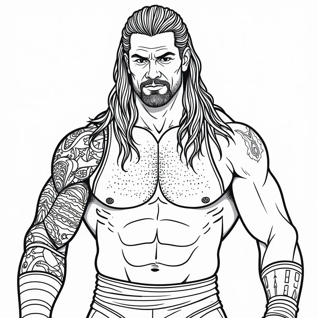 Roman Reigns  WWE  HD صفحات التلوين