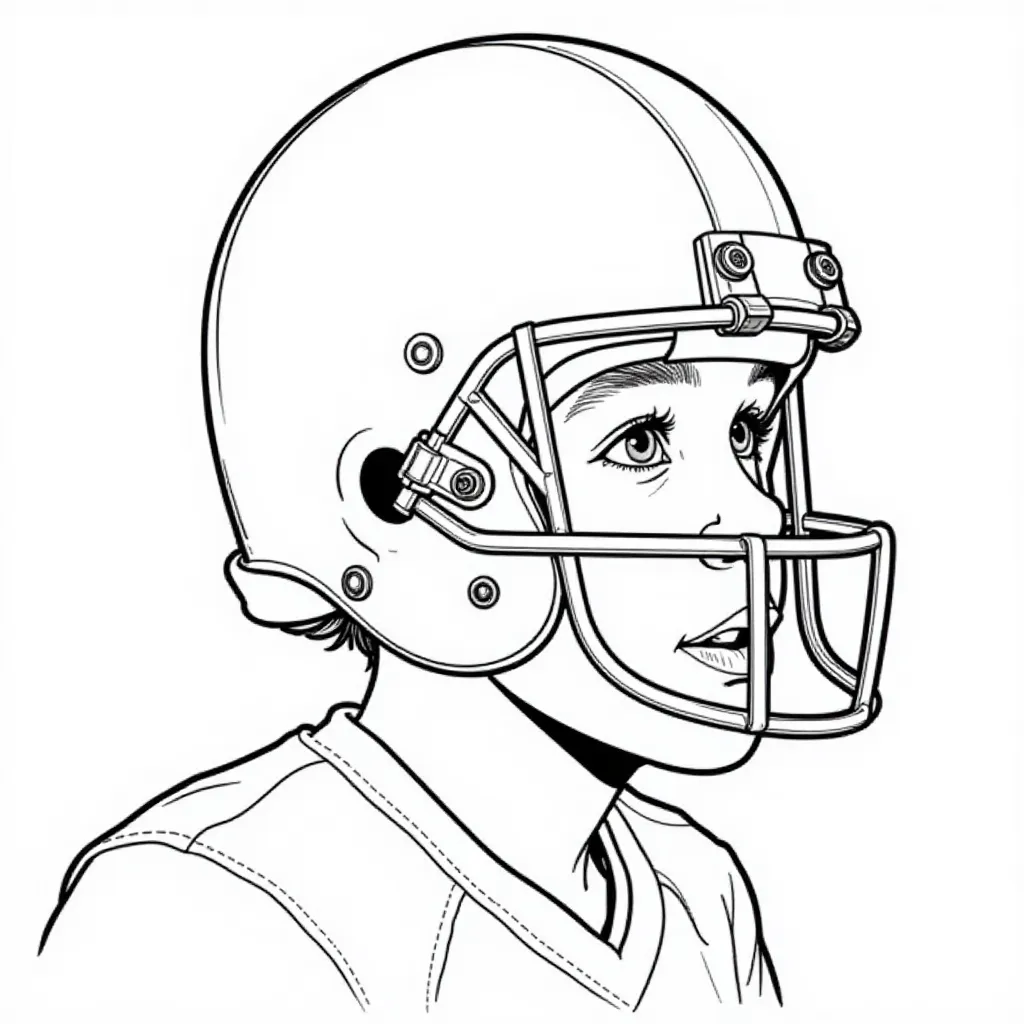Justin Jefferson with helmet  HD صفحات التلوين