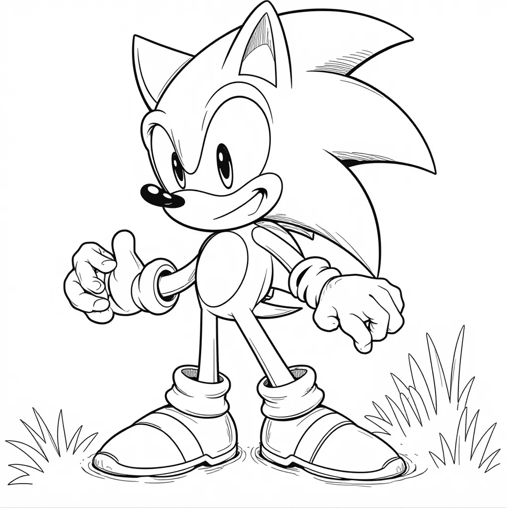 Dark Sonic Dashing HD صفحات التلوين