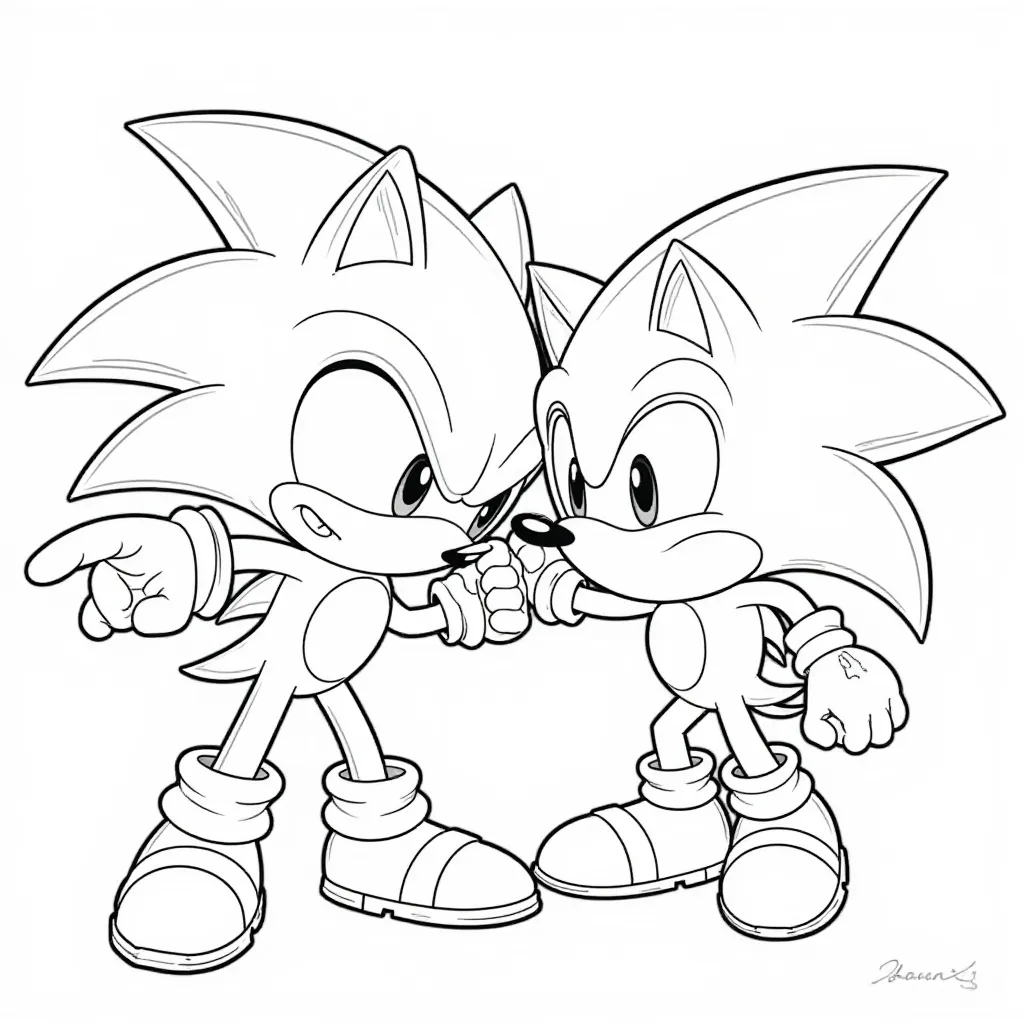 Dark Sonic Fighting HD صفحات التلوين