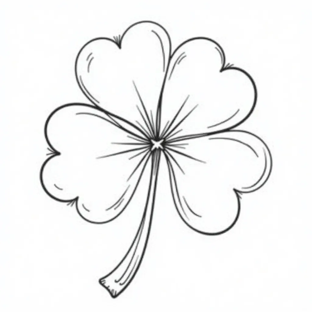 Lucky FourLeaf Clover HD صفحات التلوين